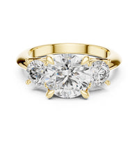 Round 3.50tcw Lab Diamond Three Stone Engagement Ring | IGI Certified D-E-F VVS-VS
