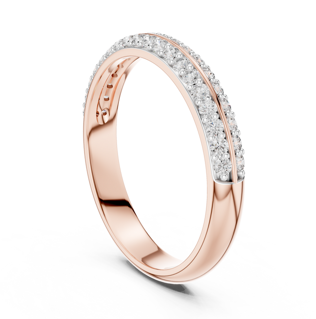 ROUND Lab Diamond Half Eternity Engagement Classic Band