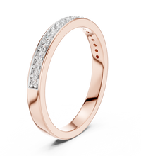 ROUND Lab Diamond Pave Half  Eternity Engagement  Band