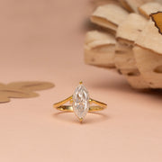 2.30ct Marquise Diamond 4 Prongs Iconic Solitaire Engagement Ring | IGI Certified | Custom Gold |