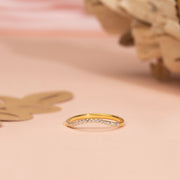 Round Colourless Moissanite Band | Wedding Band | Curved Band | Stackable Band | Half Eternity Band.