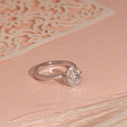 3.00CT Oval Moissanite  Diamond Engagement Ring Solitaire Wedding Ring 1st Anniversary Ring Gift Simple Oval Diamond Ring for Proposal Oval Brilliant
