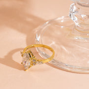 2.30ct Marquise Lab Diamond Side Stone Engagement Ring | D-E-F, VVS-VS|  IGI Certified | Custom Gold |