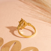 2.30ct Marquise Lab Diamond Side Stone Engagement Ring | D-E-F, VVS-VS|  IGI Certified | Custom Gold |