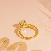 2.50ct Oval Shape Moissanite Diamond Ring, Side Pear Cut Moissanite, Wedding Anniversary Ring, Promise Ring.