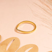 Round Colourless Moissanite Band | Wedding Band | Curved Band | Stackable Band | Half Eternity Band.