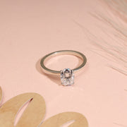 3.00CT Oval Moissanite  Diamond Engagement Ring Solitaire Wedding Ring 1st Anniversary Ring Gift Simple Oval Diamond Ring for Proposal Oval Brilliant