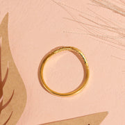 Round Colourless Moissanite Band | Wedding Band | Curved Band | Stackable Band | Half Eternity Band.