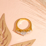 Heart 2.33tcw Lab-Grown Diamond Engagement Ring | Ethical 3-Stone | IGI | Custom Gold |