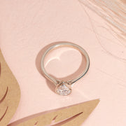 Timeless Two Tone Bezel Set Ring, 1CT Pear Rose Cut White Moissanite Engagement Ring,  14k Yellow Gold Pear Shaped Ring ,Solitaire Wedding Ring, Propose Ring for Her