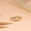 1.00tct Pear Lab Diamond Trilogy Three Stone Bypass Engagement Ring | IGI Certified | Custom Gold |