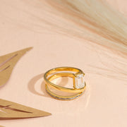 3.77tct Cushion Square Lab Diamond Baguette Accents Engagement Ring | IGI Certified | Custom Gold |