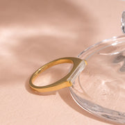 0.70ct Baguette Lab Grown Diamond Minimal  Engagement Ring | E-F Color | Custom Gold |