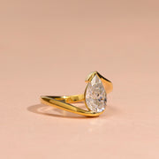 2.00ct Pear Diamond East-West Set Engagement Ring | IGI Certified | Custom Gold |