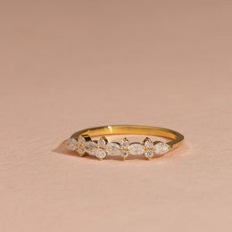 0.33twt Round & Oval Lab Grown Diamond Half Eternity Band, E-F Color | VS Clarity | IGI|