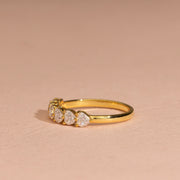 Heart Lab Grown Diamond Half Eternity Band, E-F Color| VS Clarity| IGI|