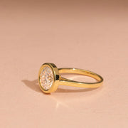2.51tct Round Lab Diamond with bezel Set Engagement Ring | IGI Certified | Custom Gold |