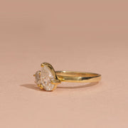 1.67tct Pear Lab Diamond Toi et Moi Engagement Ring | IGI Certified | Custom Gold
