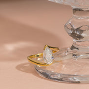 2.00ct Pear Diamond East-West Set Engagement Ring | IGI Certified | Custom Gold |