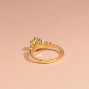 1.66tct Round Lab Diamond Cluster Accents Engagement Ring | IGI Certified | Custom Gold |