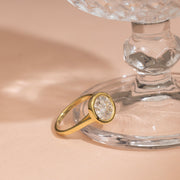 2.51tct Round Lab Diamond with bezel Set Engagement Ring | IGI Certified | Custom Gold |