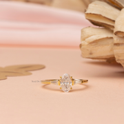 Oval 2.90tcw Lab Diamond Engagement Ring | Ethical 3-Stone | D-E-F, VVS-VS Clarity | IGI | Custom Gold |