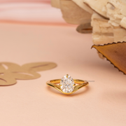 2.00ct Oval Lab Grown Diamond Engagement Ring | D-E-F Color, VVS-VS, Clarity | IGI Certified