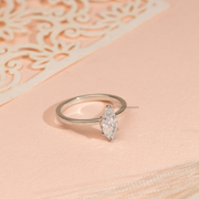 1.00ct Marquise Lab Grown Diamond Solitaire Ring | D-E-F, VVS-VS Clarity | IGI Certified | Custom Gold