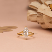 2.30ct Marquise Diamond 4 Prongs Iconic Solitaire Engagement Ring | IGI Certified | Custom Gold |