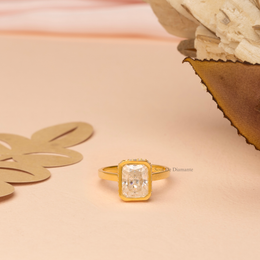 2.60tct Radiant Lab Diamond Bezel with Hidden Halo Engagement Ring | IGI Certified | Custom Gold |
