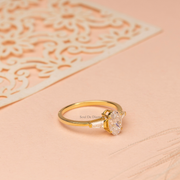 Oval 2.90tcw Lab Diamond Engagement Ring | Ethical 3-Stone | D-E-F, VVS-VS Clarity | IGI | Custom Gold |