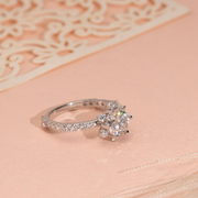 2.18tcw Round Lab Diamond Halo Engagement Ring | Vintage Gold | IGI Certified
