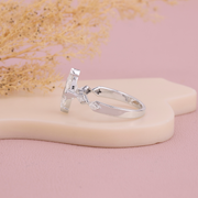 1.75 CT Marquise Moissanite Diamond Engagement Ring, Sparkling Accent Diamond Ring.