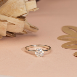 1.00ct Round Lab Grown Diamond Solitaire Ring | D-E-F, VVS-VS Clarity | IGI Certified | Custom Gold