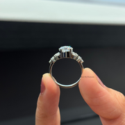 1.90 CT Cushion Square Moissanite Diamond Engagement Ring, Floral Style Diamond Ring.