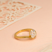 2.00ct Oval Lab Grown Diamond Engagement Ring | D-E-F Color, VVS-VS, Clarity | IGI Certified