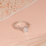 1.00ct Pear Lab Grown Diamond Solitaire Ring | D-E-F, VVS-VS Clarity | IGI Certified | Custom Gold