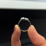 1.20 CT Pear Moissanite Diamond Engagement Ring, Toi Et Moi Style Moissanite Diamond Ring