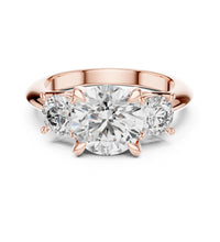 Round 3.50tcw Lab Diamond Three Stone Engagement Ring | IGI Certified D-E-F VVS-VS