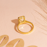2.60tct Radiant Lab Diamond Bezel with Hidden Halo Engagement Ring | IGI Certified | Custom Gold |