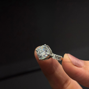 4.00 CT Cushion Square Moissanite Diamond Engagement Ring, Elegent Bridal Diamond Ring.