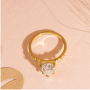 2.16tct Pear Lab Diamond 5-Claw Solitaire Ring with Accent Stones | IGI Certified| D-E-F VVS–VS Clarity|