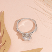 2.18tcw Round Lab Diamond Halo Engagement Ring | Vintage Gold | IGI Certified