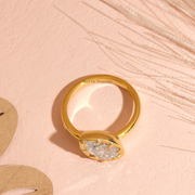 2.00ct Pear Lab Diamond Iconic 8-Claw Bezel Solitaire Engagement Ring | IGI Certified | Custom Gold |