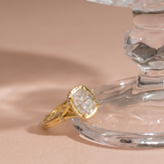 3.00 CT Cushion Moissanite Diamond Engagement Ring, Split Shank Hidden Halo Moissanite Diamond Ring