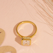 2.60tct Radiant Lab Diamond Bezel with Hidden Halo Engagement Ring | IGI Certified | Custom Gold |