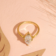 2.30ct Marquise Diamond 4 Prongs Iconic Solitaire Engagement Ring | IGI Certified | Custom Gold |