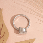 Oval 2.17tcw Lab Diamond Ocean Waves Inspired Engagement Ring | Ethical 3-Stone | IGI | Custom Gold |
