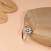 1.35ct Round Lab Grown Diamond Engagement Ring | Hidden Halo | IGI Certified