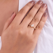 1.00tcw Kite Cut Moissanite  Diamond Engagement Ring, Luxury Diamond Ring